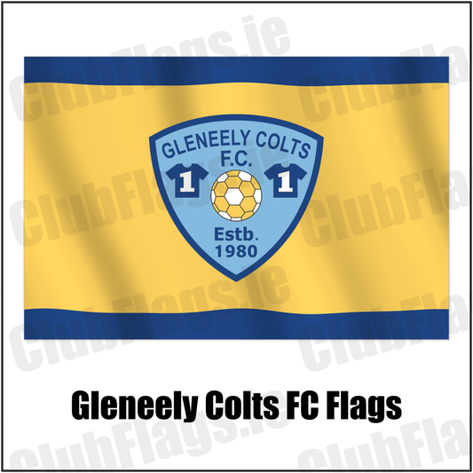 Gleneely Colts FC Flags with the club crest and colours, Donegal Football - ClubFlags.ie