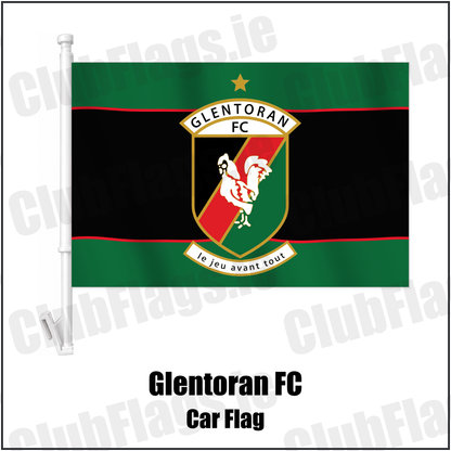 Glentoran FC Car Flag with the club crest and colours, Down Football - ClubFlags.ie