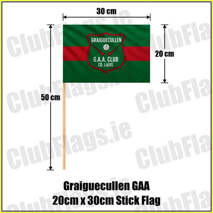 Graiguecullen GAA 20cm x 30cm Stick Flag - ClubFlags.ie
