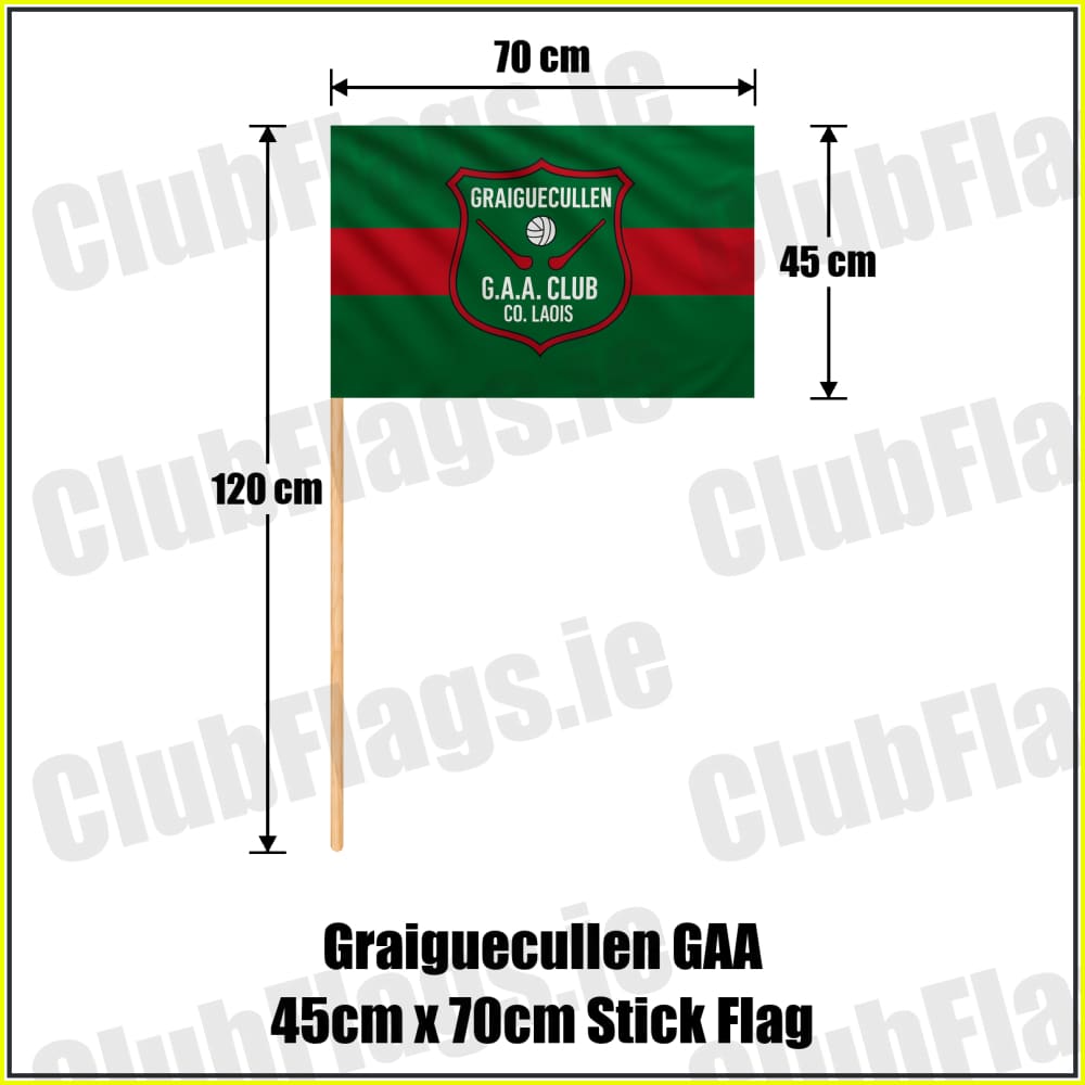 Graiguecullen GAA 45cm x 70cm Stick Flag - ClubFlags.ie