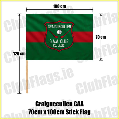 Graiguecullen GAA 70cm x 100cm Stick Flag - ClubFlags.ie