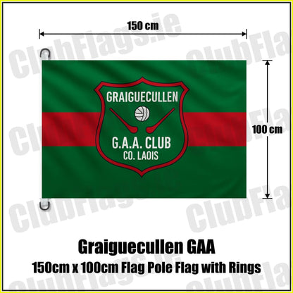 Graiguecullen GAA 150cm x 100cm Flag Pole Flag with Rings - ClubFlags.ie