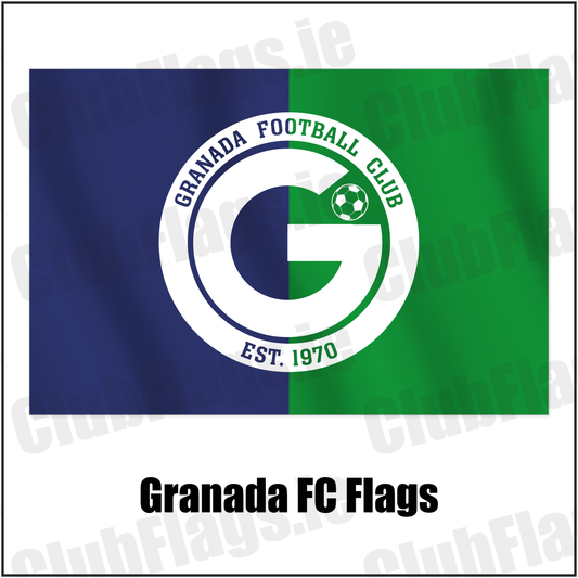Granada FC Flags with the club crest and colours, Dublin Football - ClubFlags.ie