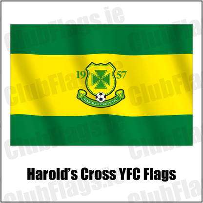 Harold’s Cross YFC Flags with the club crest and colours, Dublin Football - ClubFlags.ie