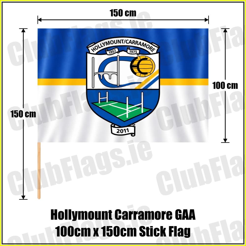 Hollymount Carramore GAA 100cm x 150cm Stick Flag - ClubFlags.ie