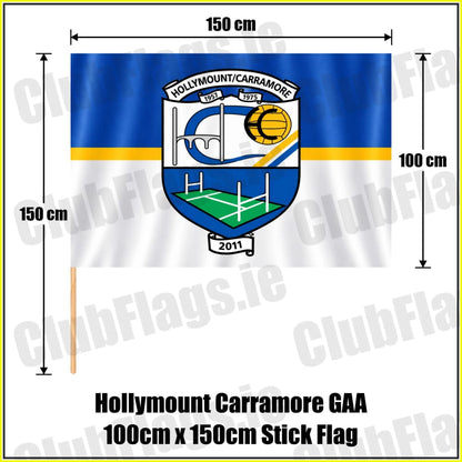 Hollymount Carramore GAA 100cm x 150cm Stick Flag - ClubFlags.ie