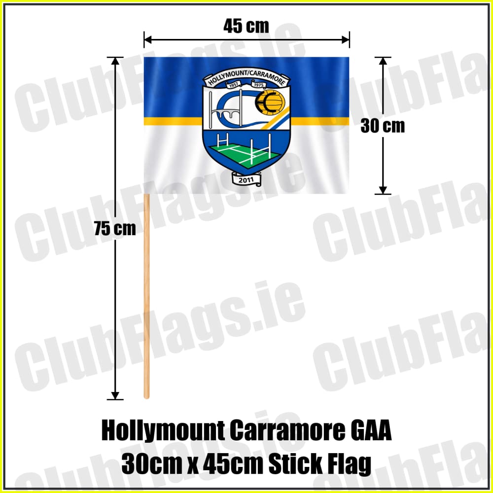 Hollymount Carramore GAA 30cm x 45cm Stick Flag - ClubFlags.ie