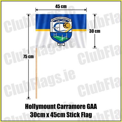 Hollymount Carramore GAA 30cm x 45cm Stick Flag - ClubFlags.ie