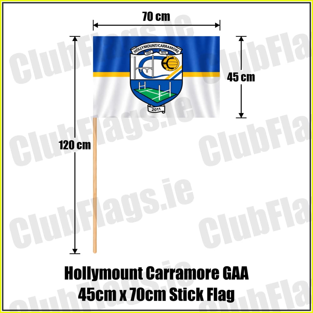 Hollymount Carramore GAA 45cm x 70cm Stick Flag - ClubFlags.ie