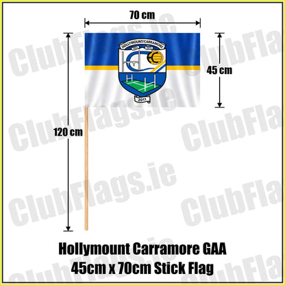 Hollymount Carramore GAA 45cm x 70cm Stick Flag - ClubFlags.ie