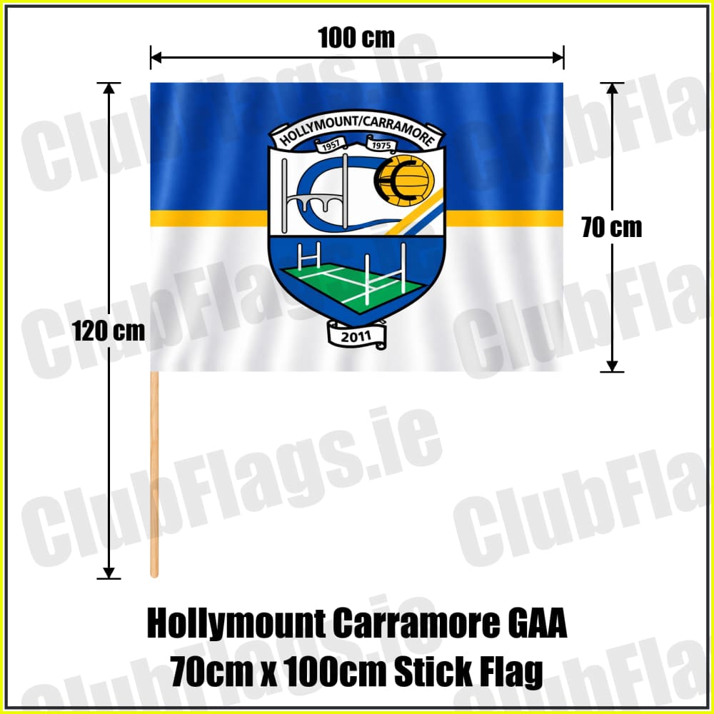 Hollymount Carramore GAA 70cm x 100cm Stick Flag - ClubFlags.ie