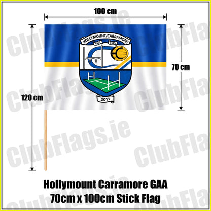 Hollymount Carramore GAA 70cm x 100cm Stick Flag - ClubFlags.ie