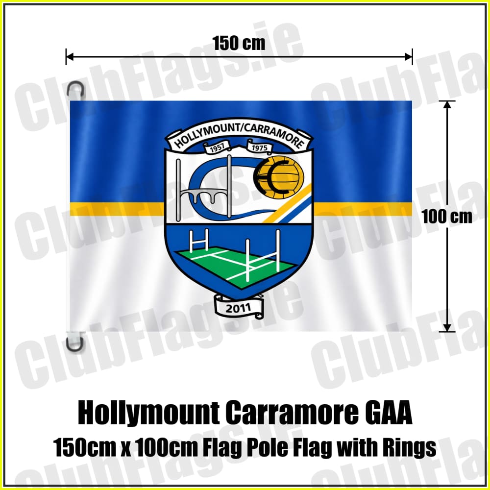Hollymount Carramore GAA 150cm x 100cm Flag Pole Flag with Rings - ClubFlags.ie
