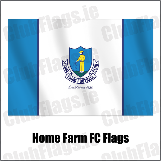 Home Farm FC Flags with the club crest and colours, Dublin Football - ClubFlags.ie