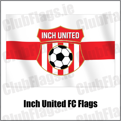 Inch United FC Flags with the club crest and colours, Cork Football - ClubFlags.ie