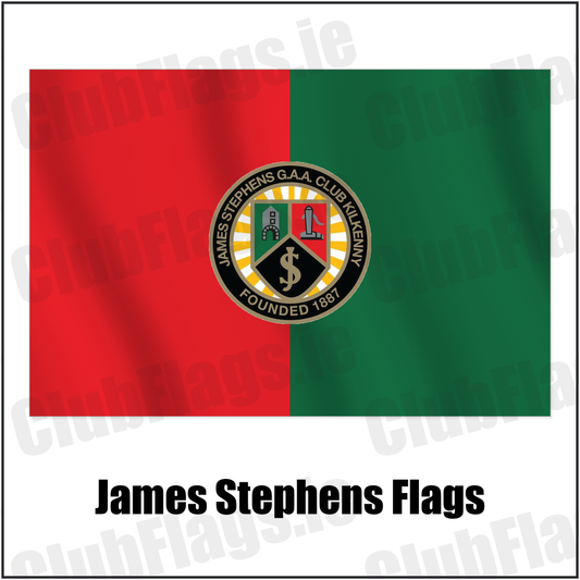 James Stephens Flags with the club crest and colours, Kilkenny GAA - ClubFlags.ie