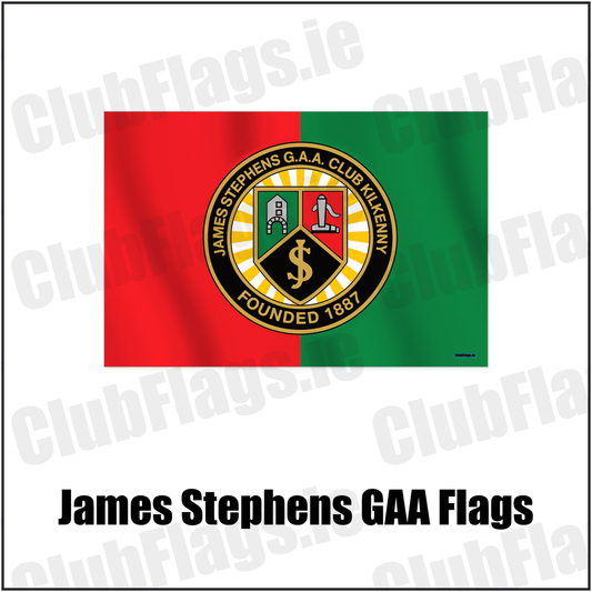 James Stephens GAA Flags with the verified club crest and colours, Kilkenny GAA - ClubFlags.ie