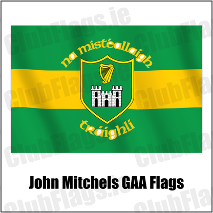 John Mitchels GAA Flags with the verified club crest and colours, Kerry GAA - ClubFlags.ie