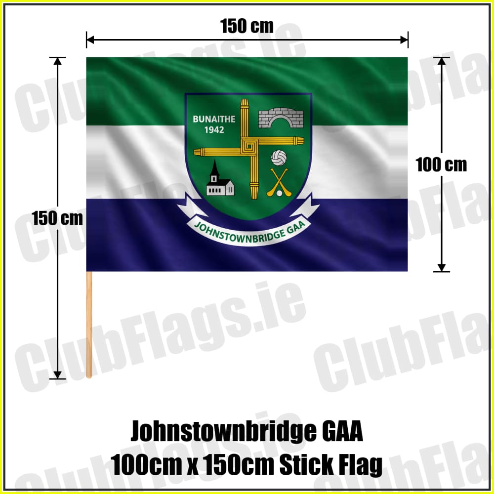 Johnstownbridge GAA 100cm x 150cm Stick Flag - ClubFlags.ie