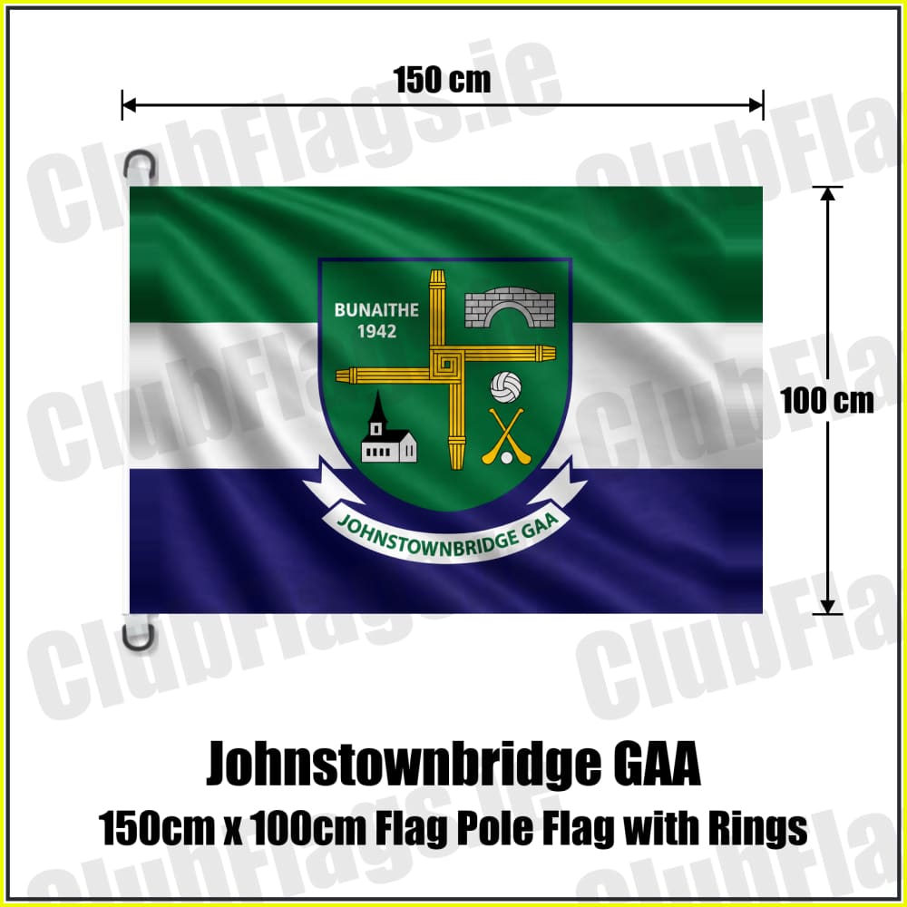 Johnstownbridge GAA 150cm x 100cm Flag Pole Flag with Rings - ClubFlags.ie