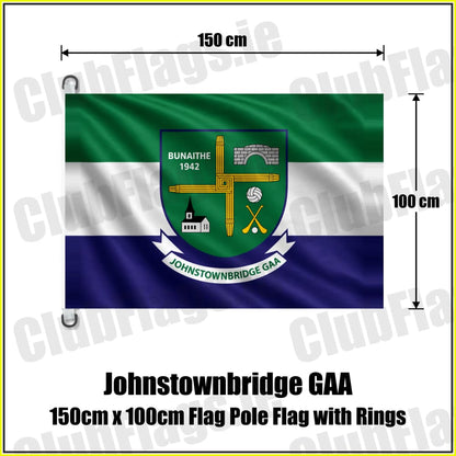 Johnstownbridge GAA 150cm x 100cm Flag Pole Flag with Rings - ClubFlags.ie