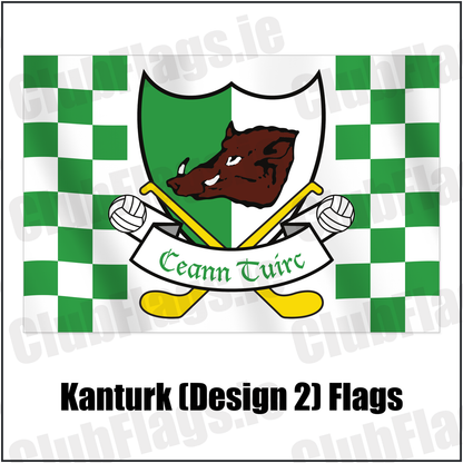 Kanturk (Design 2) Flags with the verified club crest and colours, Cork GAA - ClubFlags.ie