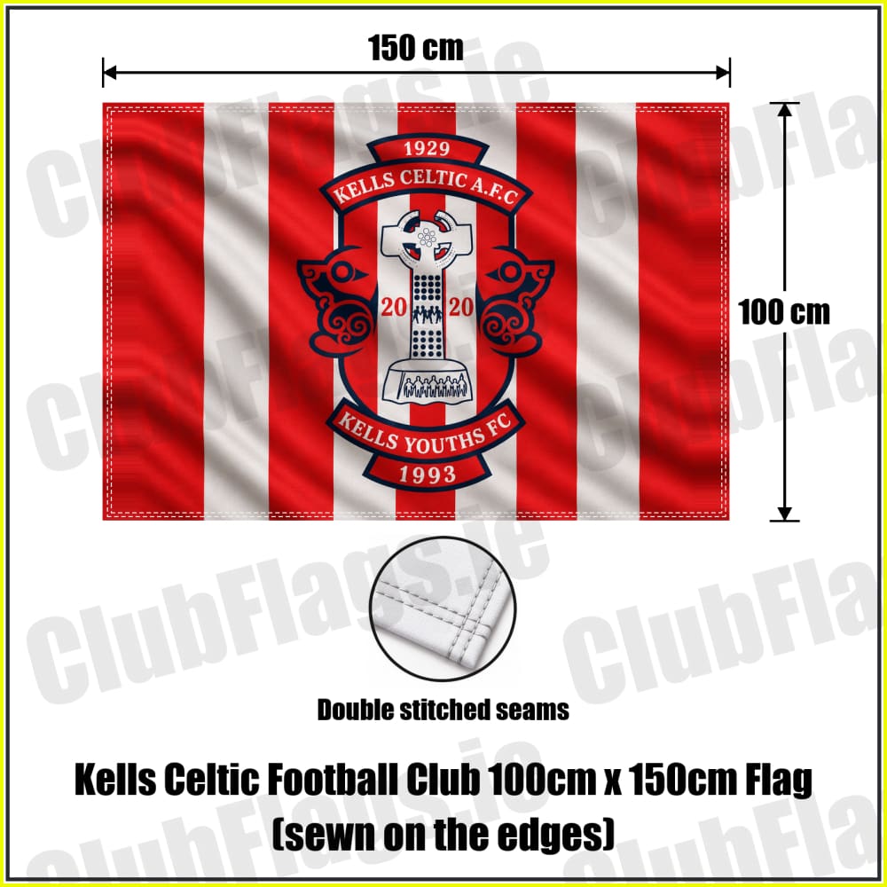 Kells Celtic Football Club 100cm x 150cm Flag (sewn on the edges) - ClubFlags.ie