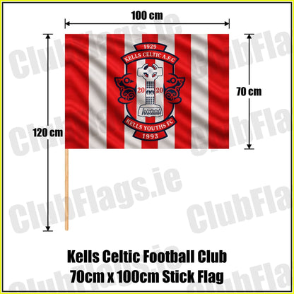Kells Celtic Football Club 70cm x 100cm Stick Flag - ClubFlags.ie