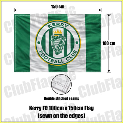 Kerry FC 100cm x 150cm Flag (sewn on the edges) - ClubFlags.ie
