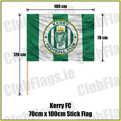 Kerry FC 70cm x 100cm Stick Flag - ClubFlags.ie