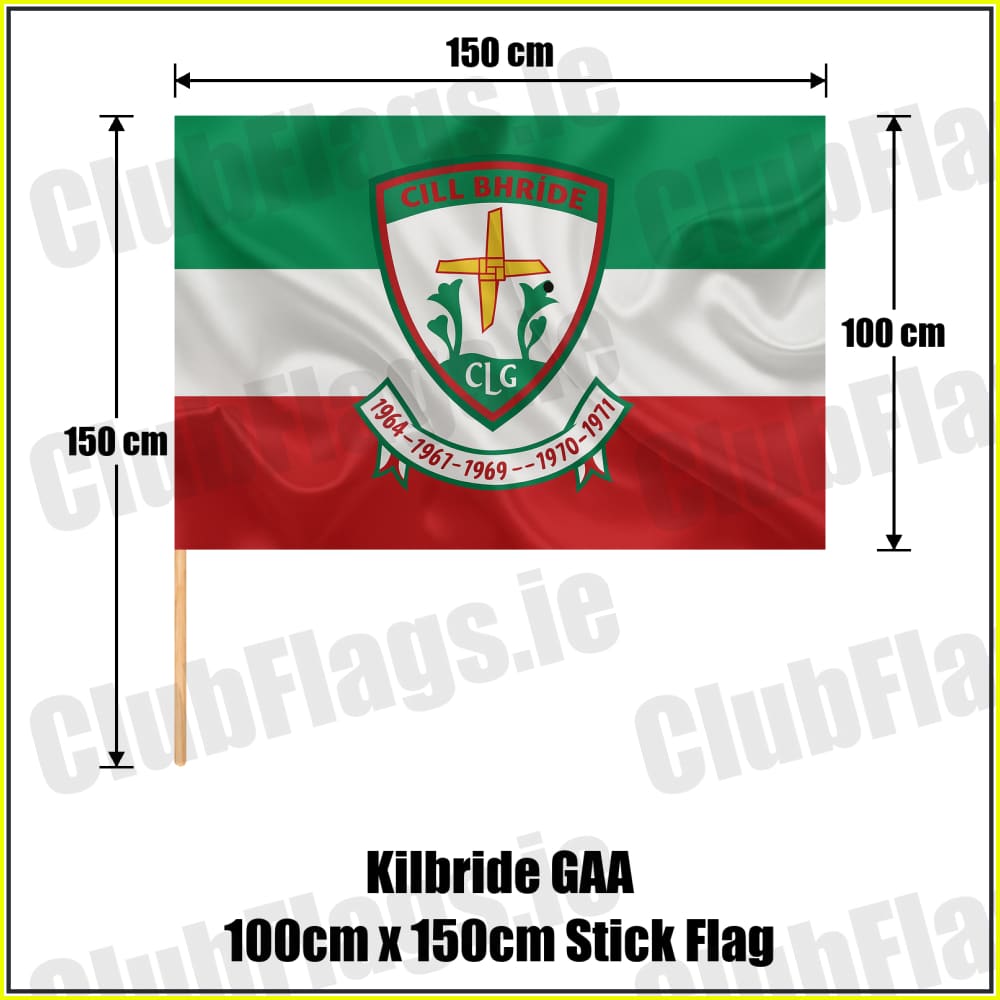Kilbride GAA 100cm x 150cm Stick Flag - ClubFlags.ie