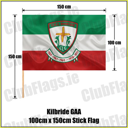 Kilbride GAA 100cm x 150cm Stick Flag - ClubFlags.ie