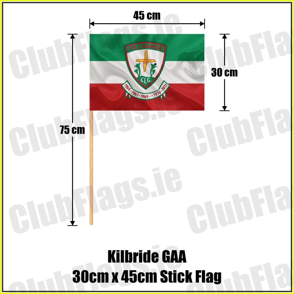 Kilbride GAA 30cm x 45cm Stick Flag - ClubFlags.ie
