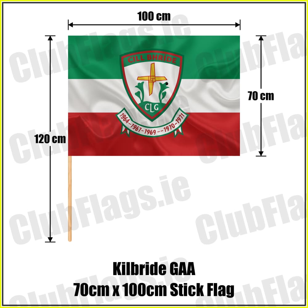 Kilbride GAA 70cm x 100cm Stick Flag - ClubFlags.ie