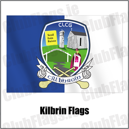 Kilbrin Flags with the club crest and colours, Cork GAA - ClubFlags.ie