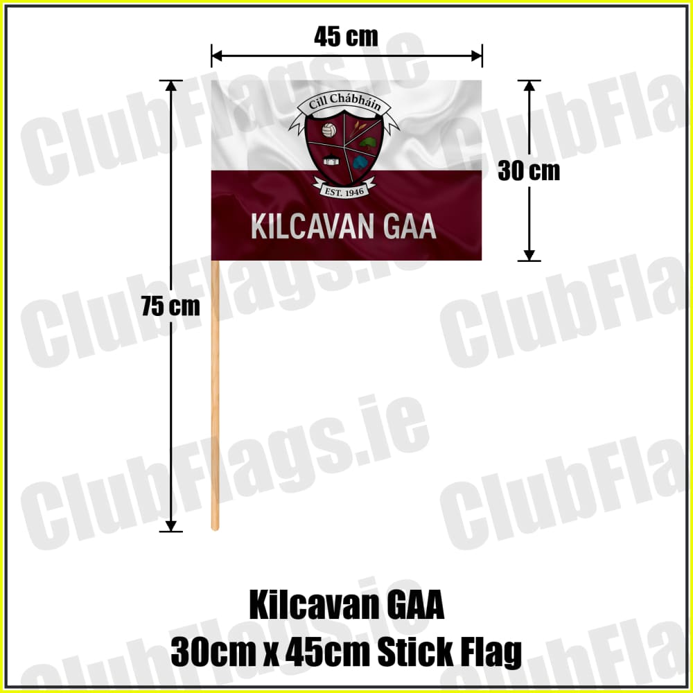 Kilcavan GAA 30cm x 45cm Stick Flag - ClubFlags.ie