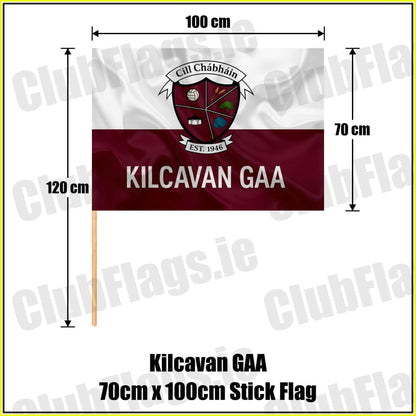 Kilcavan GAA 70cm x 100cm Stick Flag - ClubFlags.ie