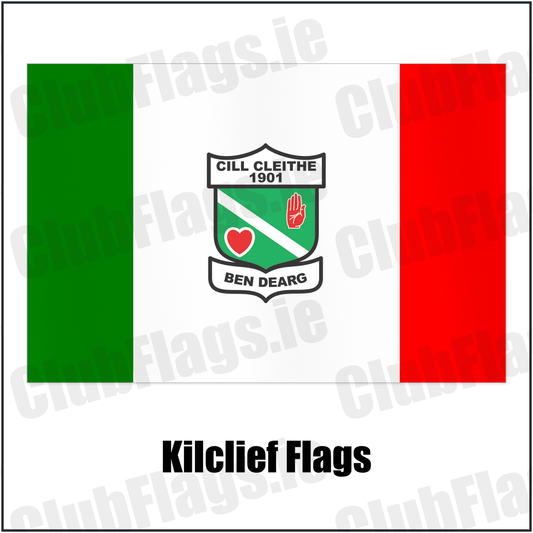 Kilclief Flags with the club crest and colours, Down GAA - ClubFlags.ie