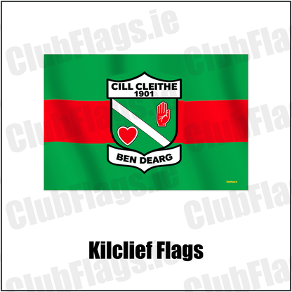 Kilclief Flags with the verified club crest and colours, Down GAA - ClubFlags.ie