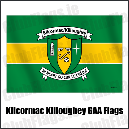 Kilcormac Killoughey GAA Flags with the verified club crest and colours, Cavan GAA - ClubFlags.ie