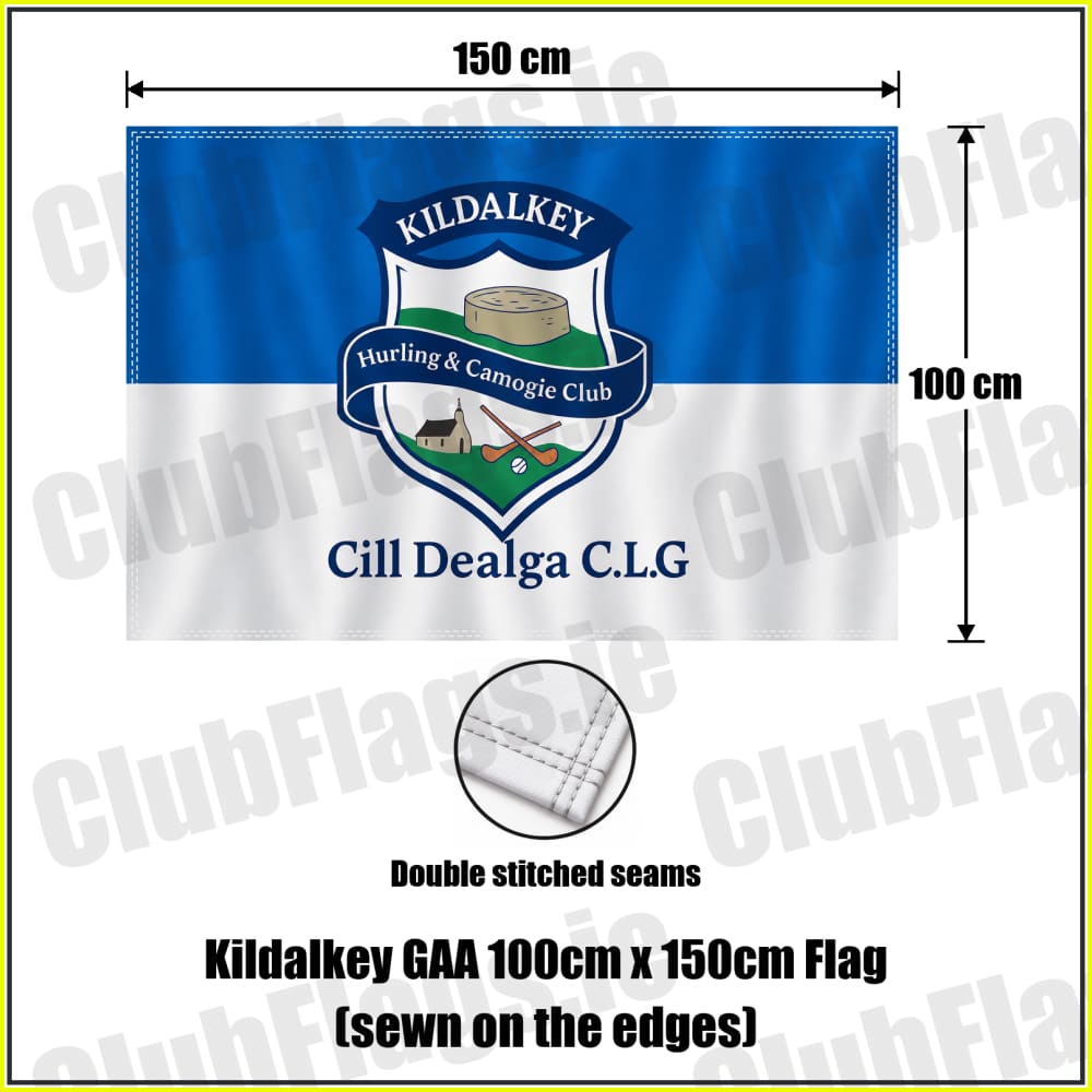 Kildalkey GAA 100cm x 150cm Flag (sewn on the edges) - ClubFlags.ie