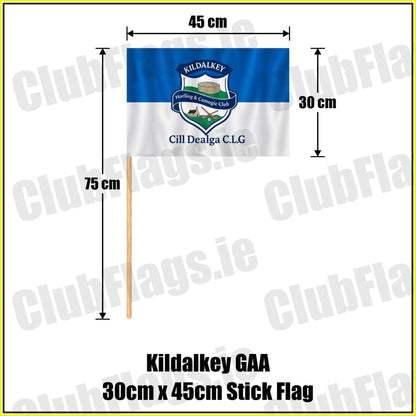 Kildalkey GAA 30cm x 45cm Stick Flag - ClubFlags.ie