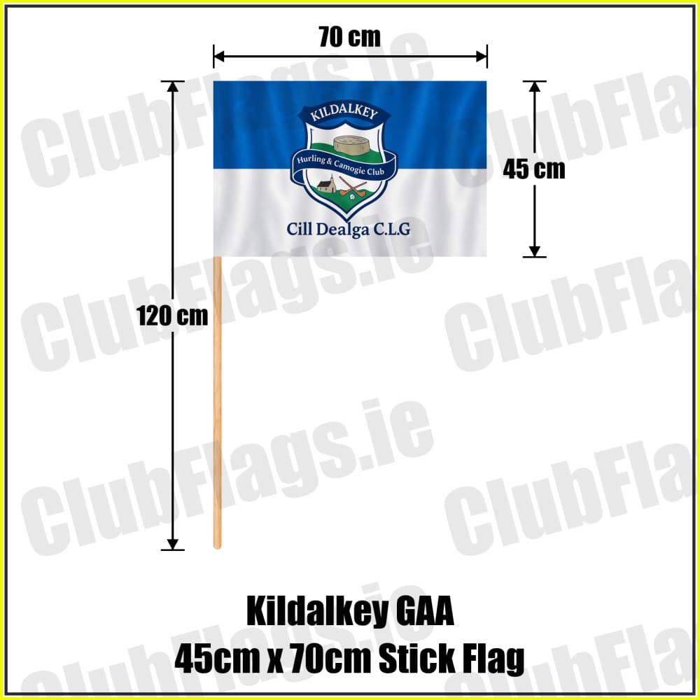 Kildalkey GAA 45cm x 70cm Stick Flag - ClubFlags.ie