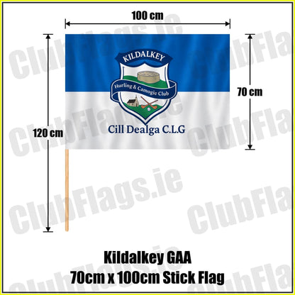 Kildalkey GAA 70cm x 100cm Stick Flag - ClubFlags.ie