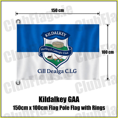 Kildalkey GAA 150cm x 100cm Flag Pole Flag with Rings - ClubFlags.ie