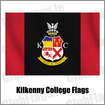 Kilkenny College Flags with the club crest and colours, Kilkenny Rugby - ClubFlags.ie