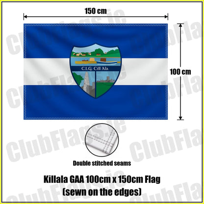 Killala GAA 100cm x 150cm Flag (sewn on the edges) - ClubFlags.ie