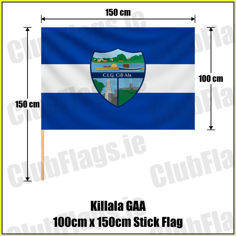 Killala GAA 100cm x 150cm Stick Flag - ClubFlags.ie