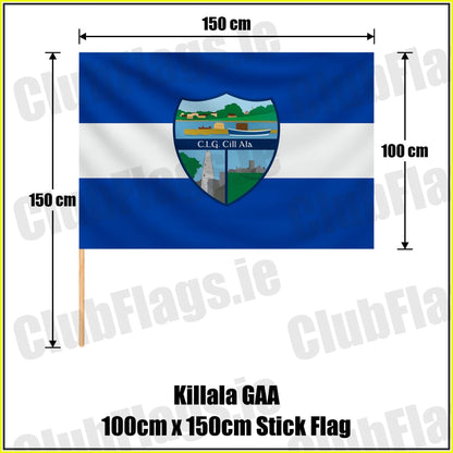 Killala GAA 100cm x 150cm Stick Flag - ClubFlags.ie
