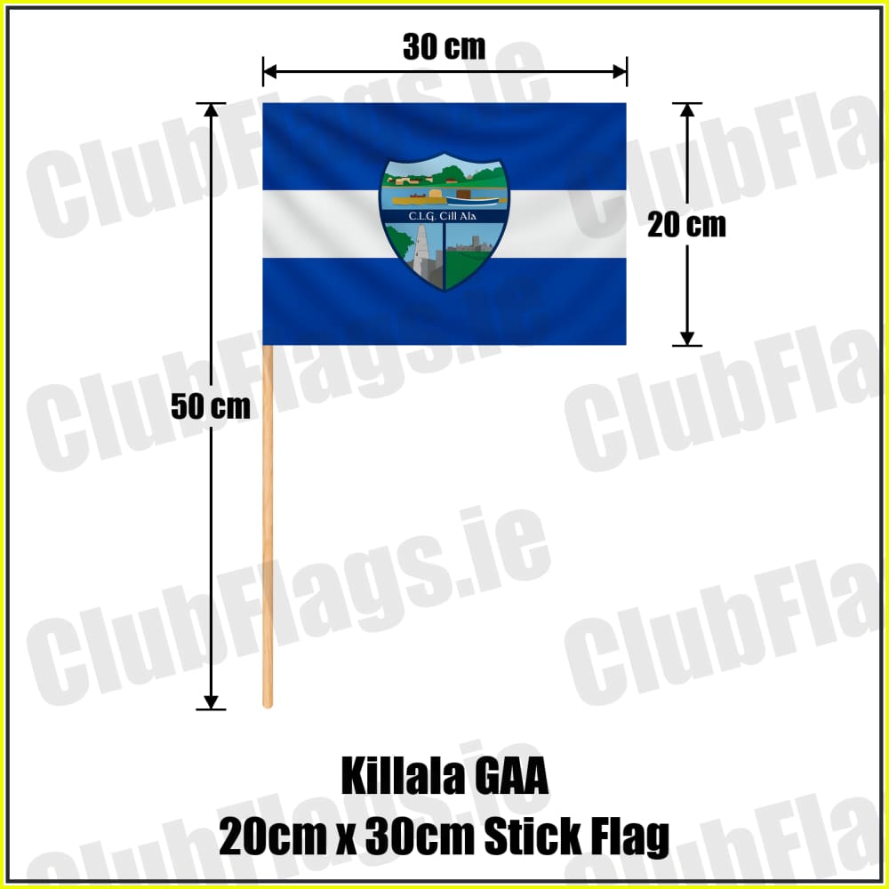 Killala GAA 20cm x 30cm Stick Flag - ClubFlags.ie